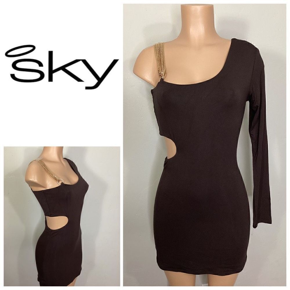New. Sky brand brown mini dress. Large. Retails $224